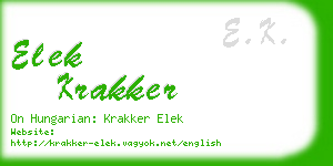 elek krakker business card